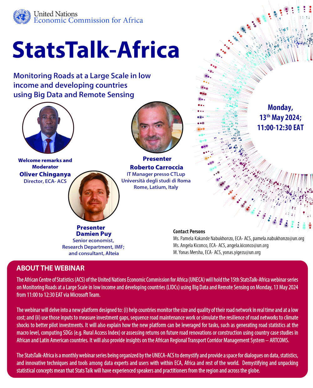 StatsTalk-Africa: Monitoring Roads at a Large Scale in low income and developing countries  using Big Data and Remote Sensing