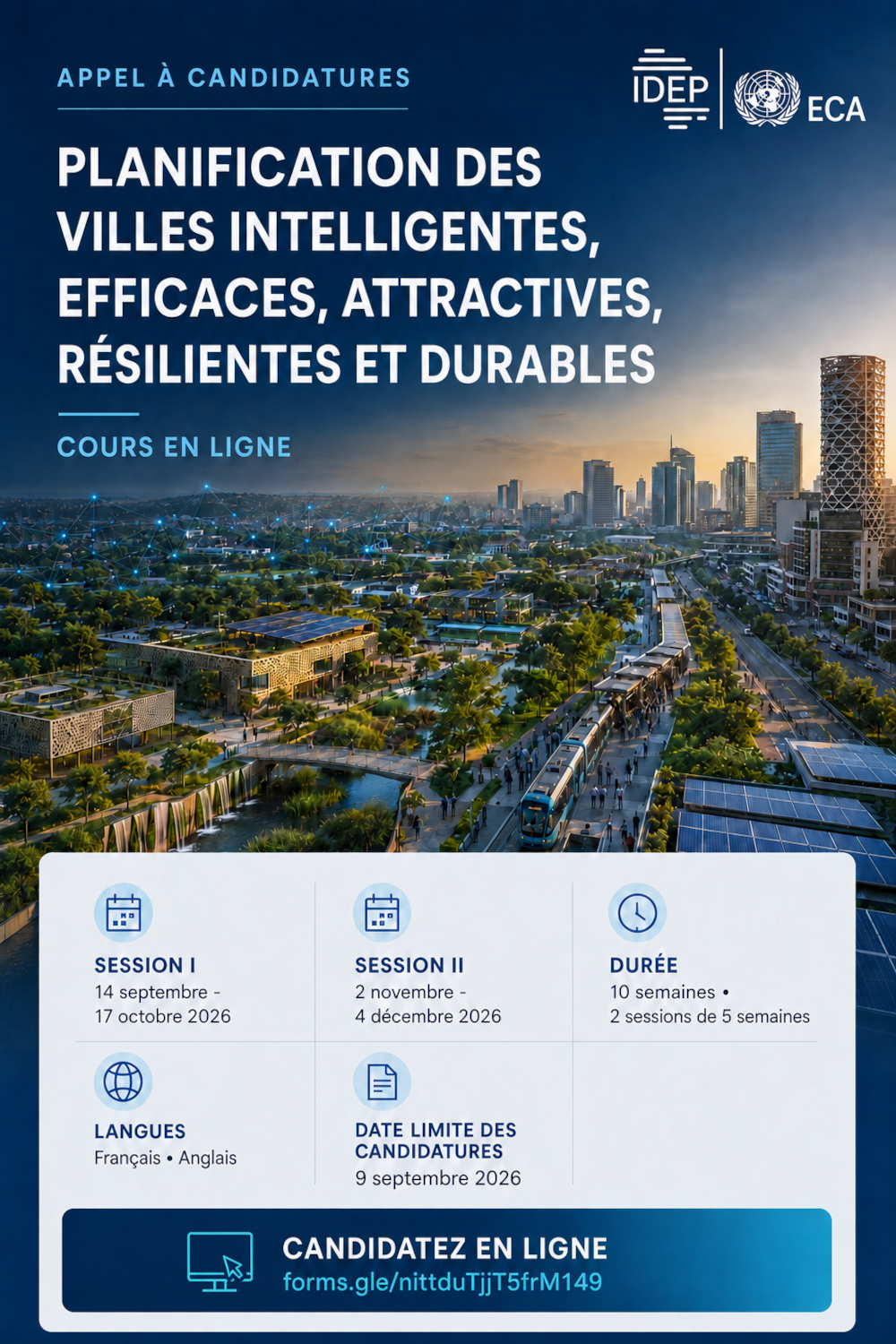 Planification des villes intelligentes, efficaces, attractives, résilientes et durables