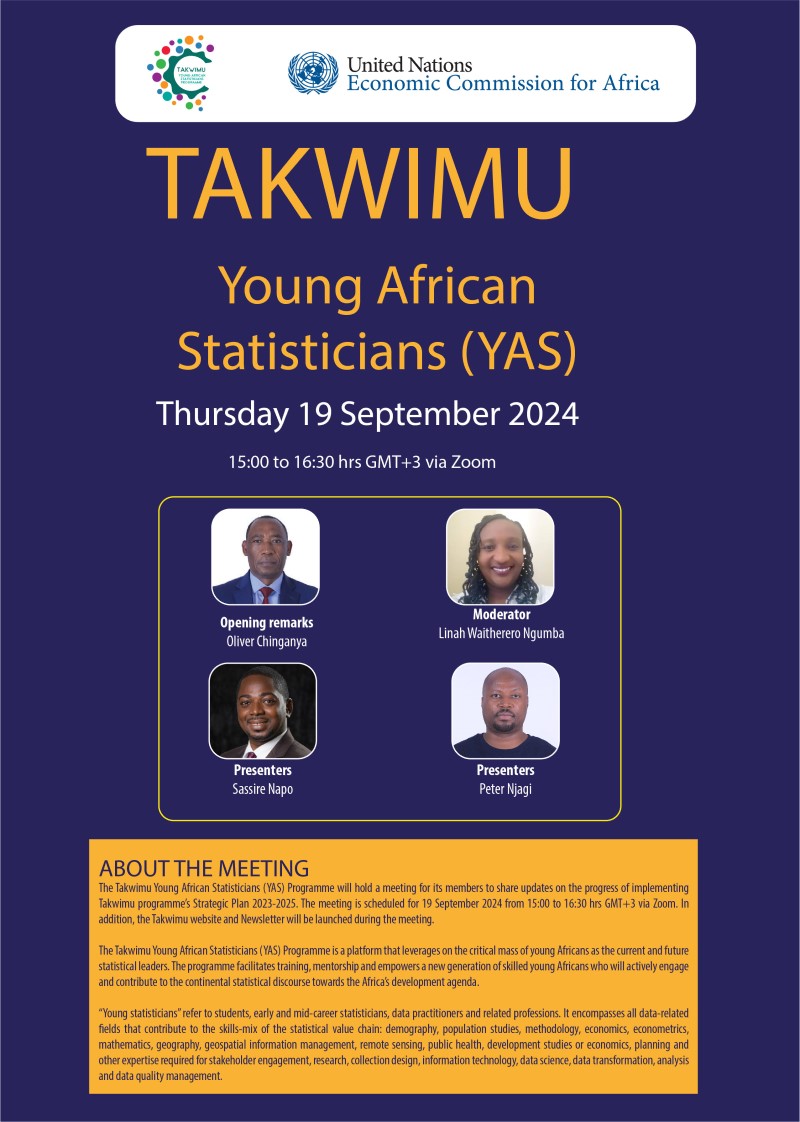 Webinar on the Progress of Takwimu Young African Statisticians Programme