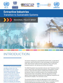 Extractive Industries - Transition to Sustainable Systems