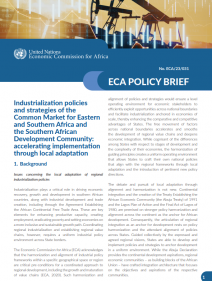 Industrialization policies and strategies of the common market for Eastern and southern Africa and the Southern African development community