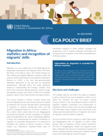 Policy Brief: Migration in Africa, statistics and recognition of migrants’ skills