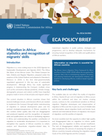 Migration in Africa, statistics and recognition of migrants’ skills