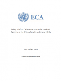 Policy brief on Carbon markets under the Paris agreement for African Private sector and NGOs