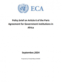 Policy brief on Article 6 of the Paris Agreement for Government institutions in Africa