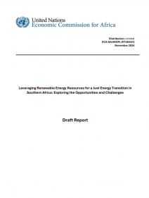 Leveraging renewable energy resources for a just energy transition in Southern Africa