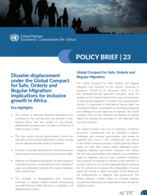 Disaster displacement under the Global Compact for Safe, Orderly and Regular Migration