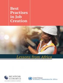 Best practices in job creation: Lessons from Africa