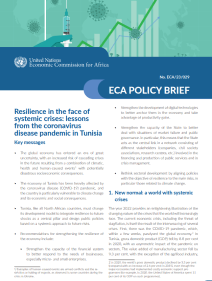 ECA Policy Brief - Resilience in the face of systemic crises: lessons from the coronavirus disease pandemic in Tunisia