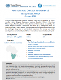 Reactions and outlook to covid-19 in Southern Africa October 2020