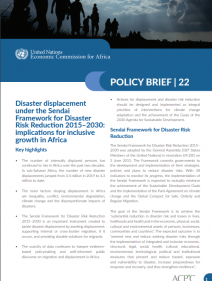 Disaster displacement under the Sendai Framework for Disaster Risk Reduction 2015–2030