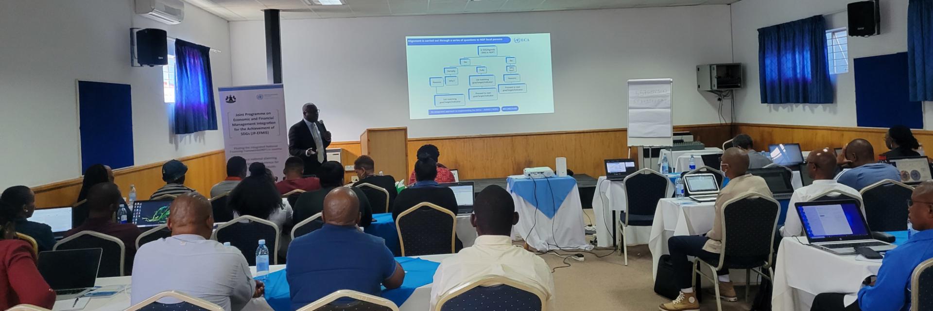 ECA Trains on the Integrated Planning and Reporting Toolkit (IPRT) with Lesotho’s Ministry of Finance and Development Planning and UNDP
